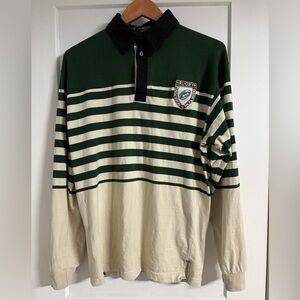 Ireland Green and Cream Striped Men's Rugby Shirt